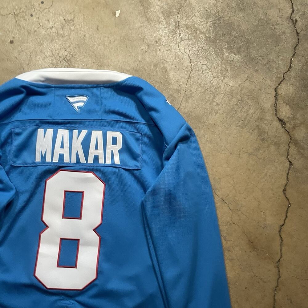 Cale Makar Colorado Avalanche Blue Retro Jersey Mens Size Medium 50 - Picture 3 of 8